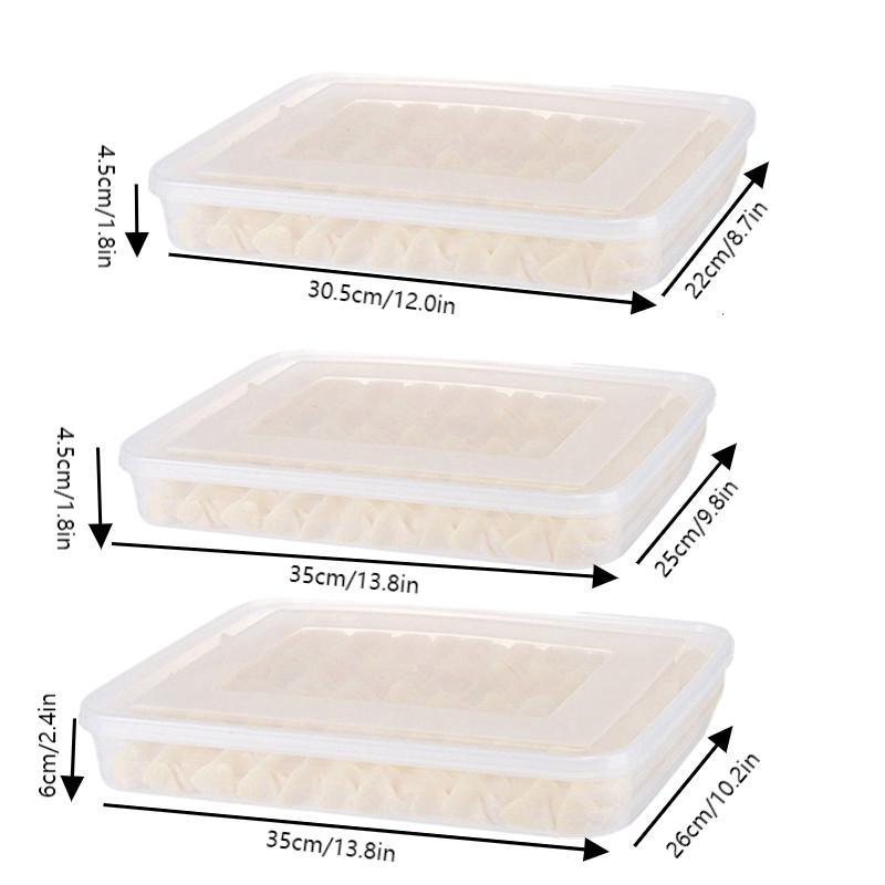 Food Storage With Dividers - Opbergbox voor dumplings, fruit, groenten, vlees,