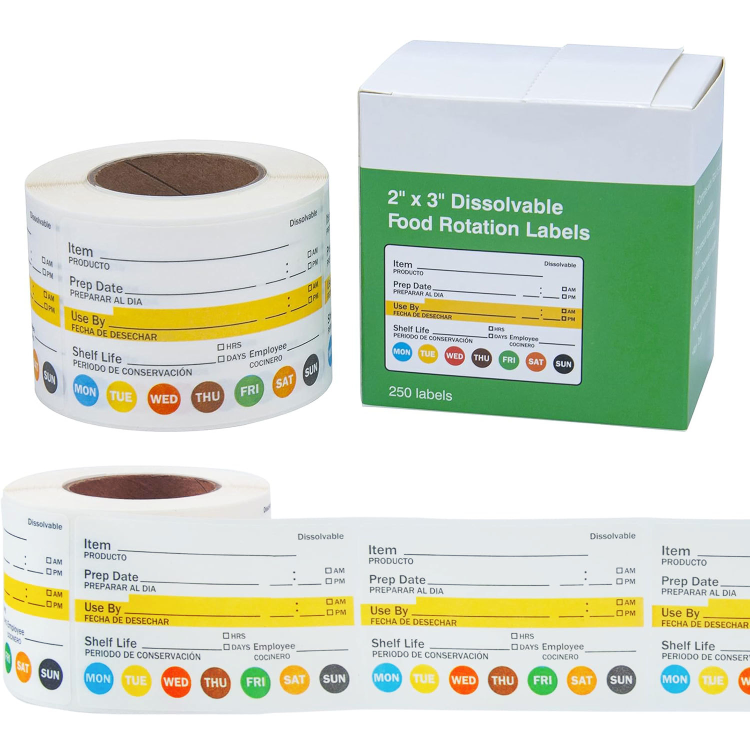 250 Stuks/Roll Voedsel Datumla - Food Storage Labels recensie en prijs