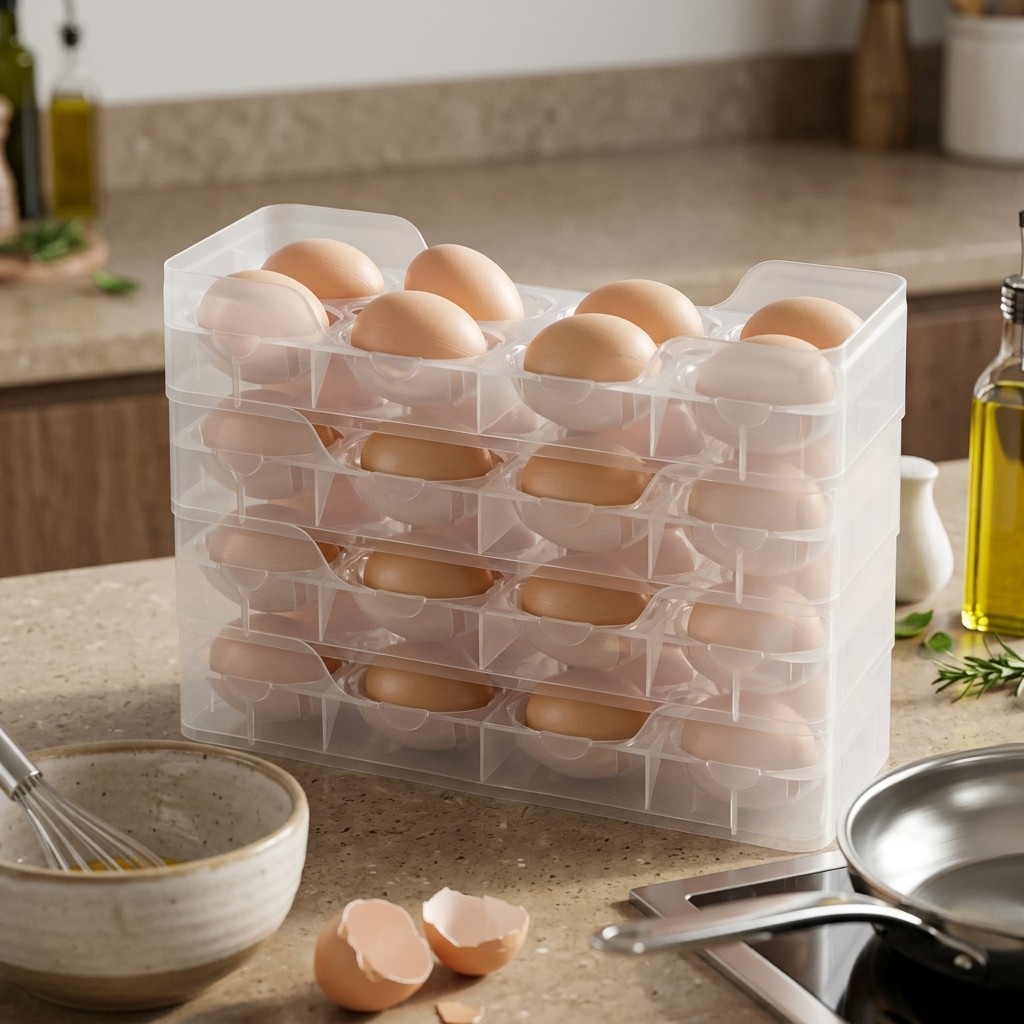 Stapelbare eierhouder, koelkas - Food Storage With Dividers recensie en prijs